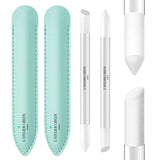 Pusher Stick with Double-Sided Crystal Glass Nail File
