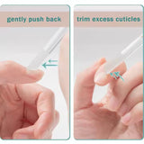 Pusher Stick with Double-Sided Crystal Glass Nail File