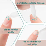 Pusher Stick with Double-Sided Crystal Glass Nail File